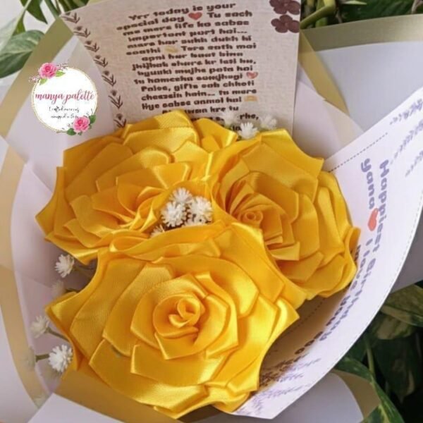 ribbon rose bouquet